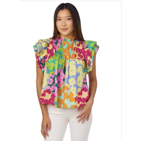 CROSBY BY MOLLLIE BURCH Elsie Top in‎ Patchwork - Picture 1 of 7